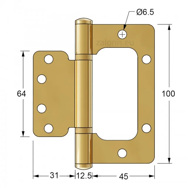 ΜΕΝΤΕΣΕΣ ΚΟΥΦΩΜΑΤΩΝ 100x90x2.5 / ΧΡΥΣΟ